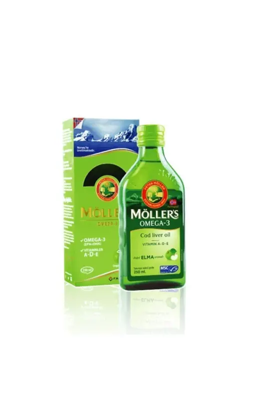 Mollers Omega 3 Doğal Elma Aromalı Balık Yağı 250 ml - 1