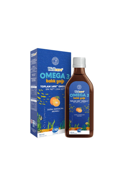 Omega 3 Doğal Mandalina Aromalı Balık Yağı 150 ml - 4