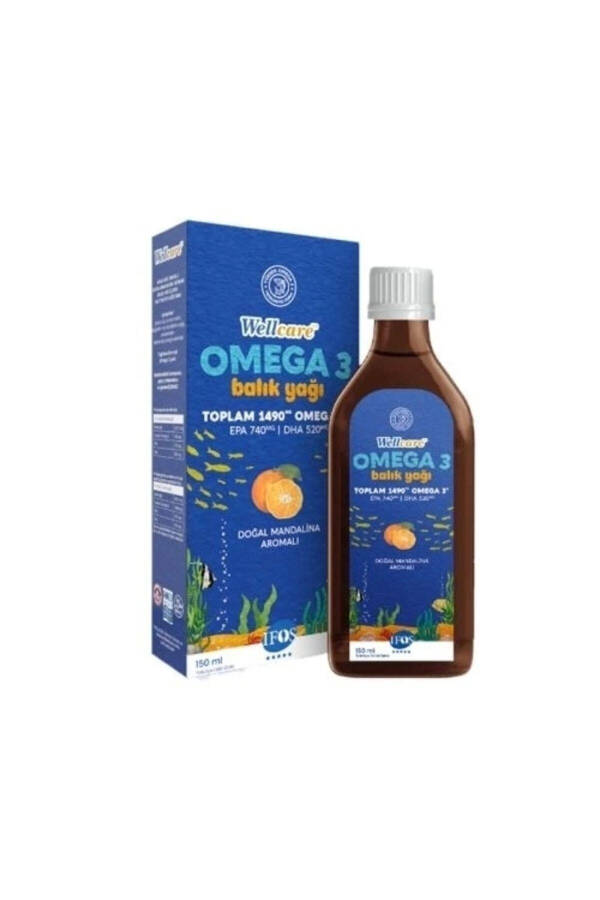 Omega 3 Doğal Mandalina Aromalı Balık Yağı 150 ml - 6