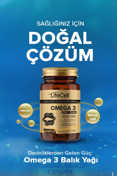 Omega 3 EPA DHA 1000mg - 60 Adet Soft Jel Balık Yağı Desteği - 4