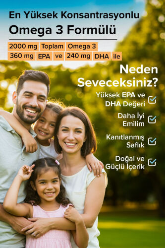 Omega3 Epa Dha 2000mg - 60 Adet Soft Jel Balık Yağı Desteği (KOLAJEN VE VİTAMİN E IÇERİKLİ) - 4