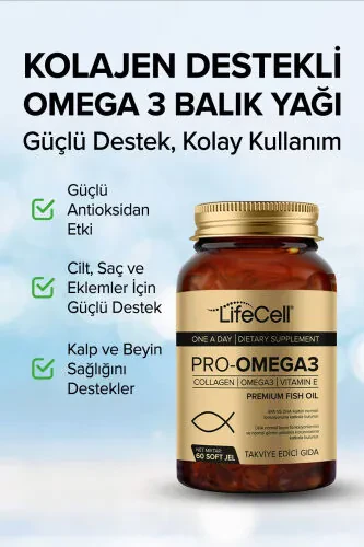 Omega 3 EPA DHA 1000mg - 60 Softgel Fish Oil Supplement - LIFECELL (1)