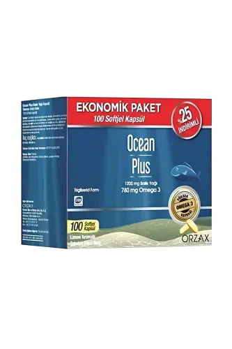 Omega 3 Fish Oil 100 Capsules - 1200 Mg - 1