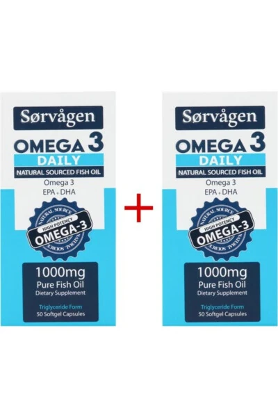 Omega 3 Kundalik Sof Balıq Yog'i, 50 Kapsula, 1000 Mg - 2 Ta'riq - SORVAGEN