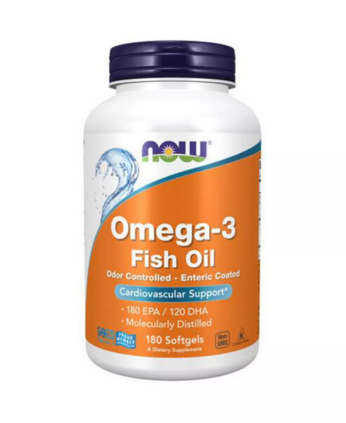 Omega-3 Molecularly Distilled & Enteric Coated, 180 Soft gels No Color - 1