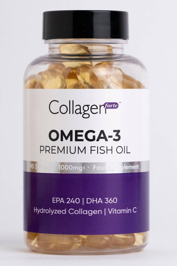 Omega-3 Premium Balık Yağı 90 Kapsül X 1000mg, Balık Yağı, Hidrolize Kolajen & C Vitamini - 8