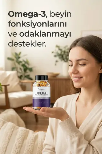 Omega-3 Premium Fish Oil 90 Softgel X 1000mg, Balık Yağı, Hidrolize Kolajen & C Vitamini - 5