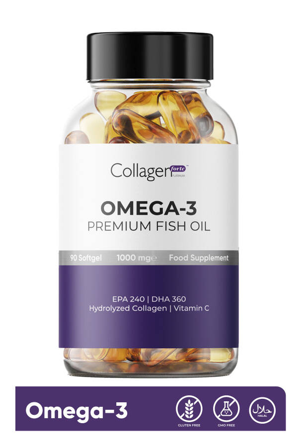 Omega-3 Premium Balık Yağı 90 Kapsül X 1000mg, Balık Yağı, Hidrolize Kolajen & C Vitamini - 16