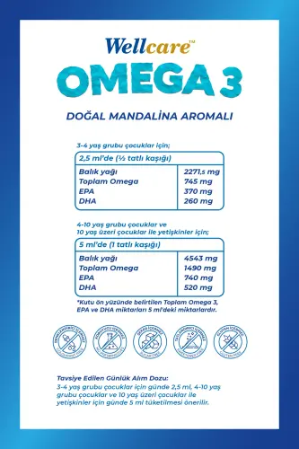 Omega 3 Tabiiy Mandarin Hidi Balıq Yog'i 150 ml - 1