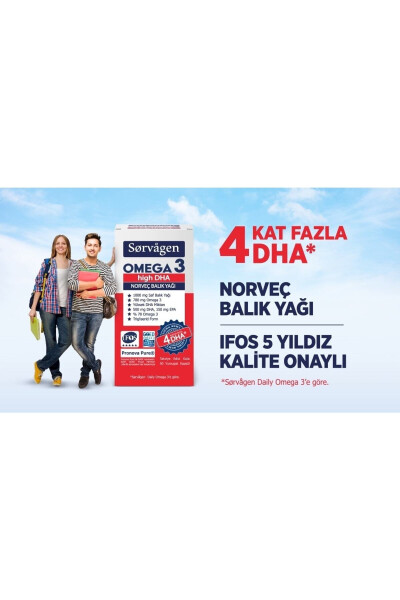 Omega 3 Yüksek Dha Saf Norveç Balık Yağı, 50 Kapsül, 1000 Mg - 9