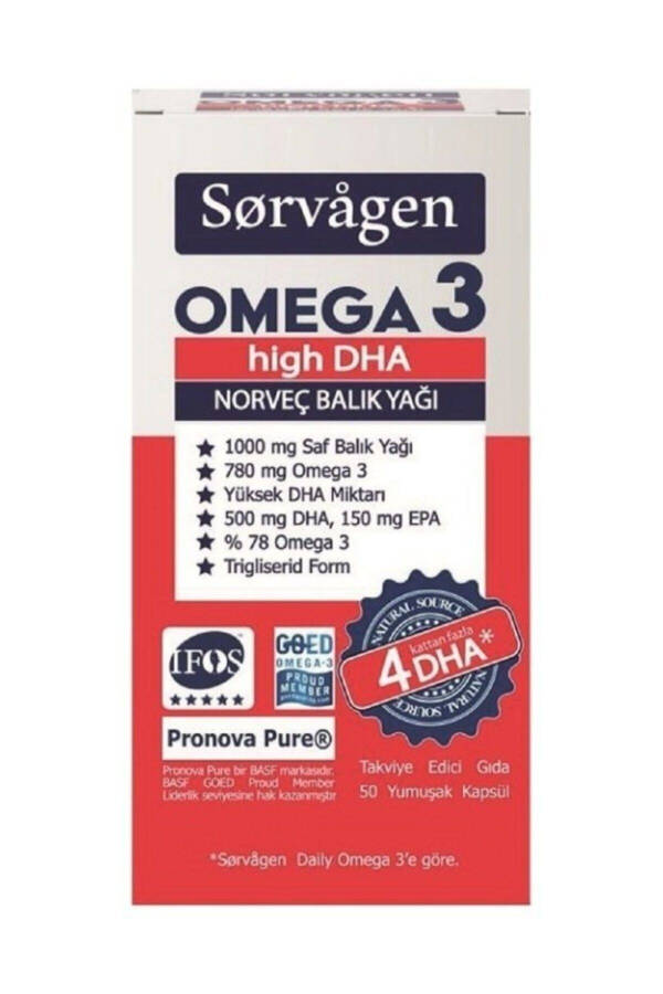 Omega 3 Yuqori Dha 1000 Mg Baliq Yog'i 50 Kapsula - 5