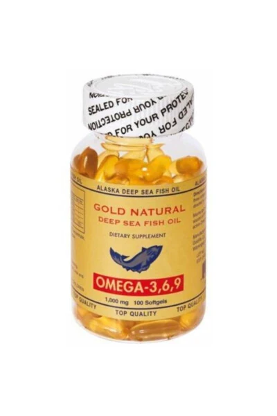 Omega 3.6.9 1000 Mg 100 Yumshoq Jel Kapsül Baliq Yog'i AQSh - GOLD NATURAL
