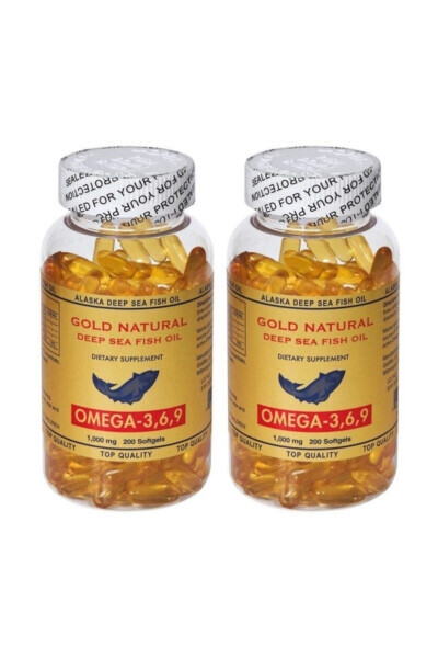 Омега 3.6.9 1000 мг 2 упаковки Общая 400 мягких капсул Рыбий жир США - GOLD NATURAL (1)