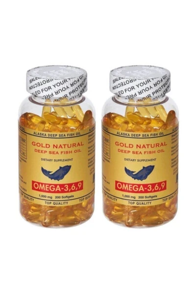 Омега 3.6.9 1000 мг 2 упаковки Общая 400 мягких капсул Рыбий жир США - GOLD NATURAL (1)