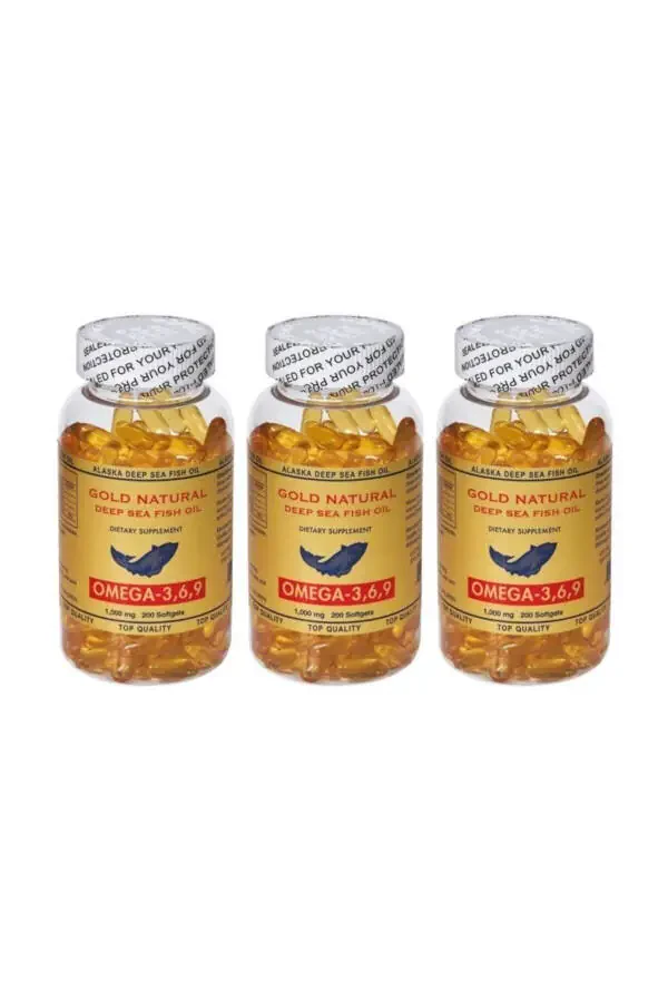Omega 3.6.9 1000 Mg 3 Pack Total 600 Softgel Fish Oil USA - 2