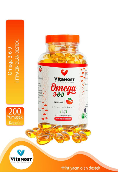 Omega 369 200 Capsules 1330 Mg (omega3, Fish Oil) - 1