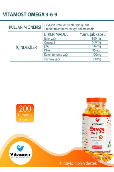 Omega 369 200 Kapsül 1330 Mg (omega3, Balık Yağı) - 5