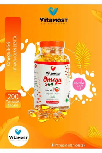 Omega 369 200 Kapsula 1330 Mg (omega3, Baliq yog'i) - VITAMOST (1)