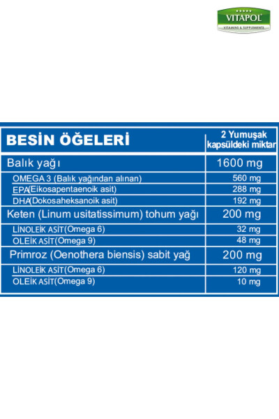 Omega 3.6.9 Balık Yağı 200 Softgel - 2