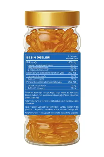 Omega 3 6 9 Balık Yağı 200 Softgel Fish Oil 3,6,9 - VITAPOL (1)