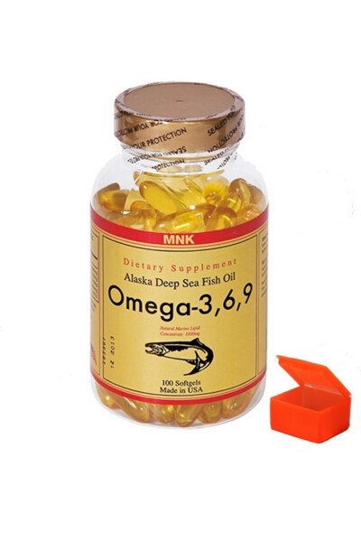 Omega 3.6.9 Baliq yog'i 100 Softgel va tablet qutisi - 1