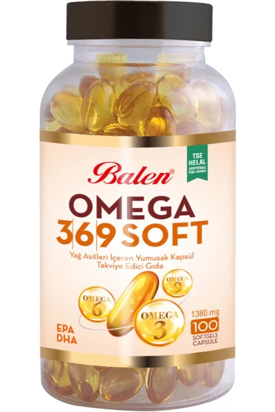 Omega 3,6,9 Soft Yağ Asitleri İçeren Yumuşak Kapsül 1380 MG*100 - BALEN