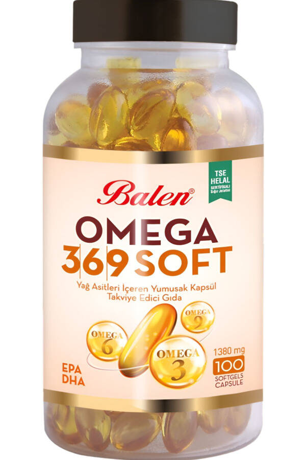 Omega 3,6,9 Soft Yağ Asitleri İçeren Yumuşak Kapsül 1380 MG*100 - 2