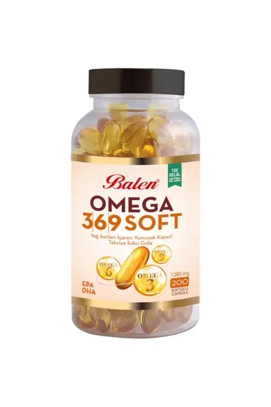 Omega 3,6,9 Softgel Capsules Containing Fatty Acids 1380 Mg*200 - 1