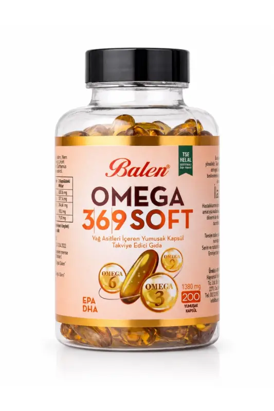 Omega 3,6,9 Yog' Asitlari Saqlovchi Yumshoq Kapsulalar 1380 Mg*200 - 1