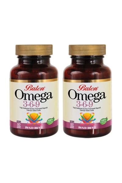Omega 3,6,9 Yumshoq Kapsula - 60 Kapsula X 2 Quti - BALEN