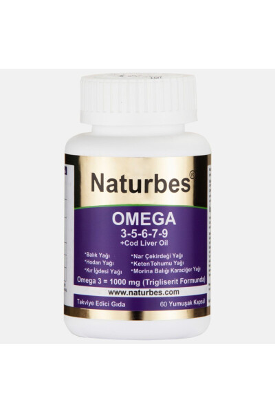 Omega 60 Capsules 3-5-6-7-9-11 (Cod Liver Oil) - 5