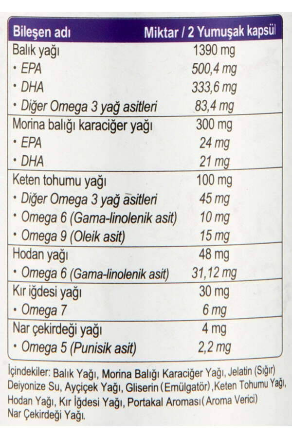 Omega 60 dona 3-5-6-7-9-11 (treska jigar yog'i) - 7