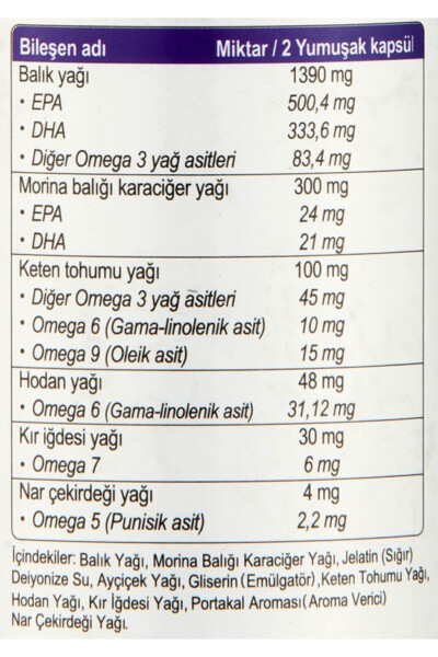 Omega 60 dona 3-5-6-7-9-11 (treska jigar yog'i) - 3