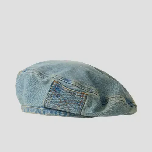 OMLAMP Y2k Hats Kpop Outfits for Women Painters Hat Denim Beret Women's Cap Hip-Hop Beanies Grunge Retro Girl Caps - 5