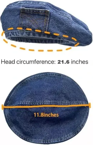 OMLAMP Y2k Şapkalar Kadınlar için Kpop Kıyafetleri Ressam Şapkası Denim Bere Kadın Şapkası Hip-Hop Beanies Grunge Retro Kız Şapkaları 