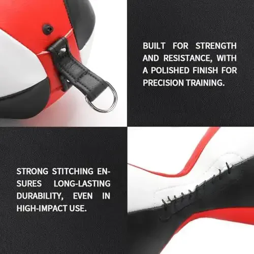 OModazoneY FIT Flex Double End Punching Bag - Bungee Cords w/Special Flex Adjustable System - Durable Bladder Speed Bag - Boxing Training Equipment for Adults - Home Gym Accessories - 3