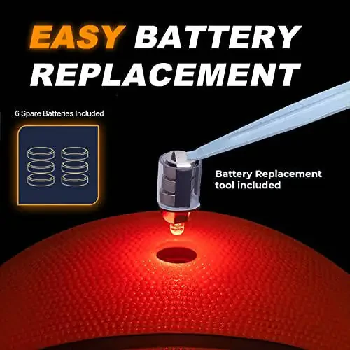 OMOTIYA Glow in The Dark Basketball, LED Light Up Basketball, Night Glowing Ball, Boys Girls Sports Gifts Accessories 8-12 Year Old, Toy Basketball Gifts Ideas for Age 8, 9, 10, 11, 12, 13+ Kid Teens - 3