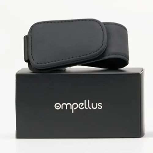 Ompellus Magnetic Leather Sunglass Holder, Eyeglass Hanger Clip for Car Sun Visor, Suitable for Different Size Eyeglasses (Black, 1 Pack) - 5