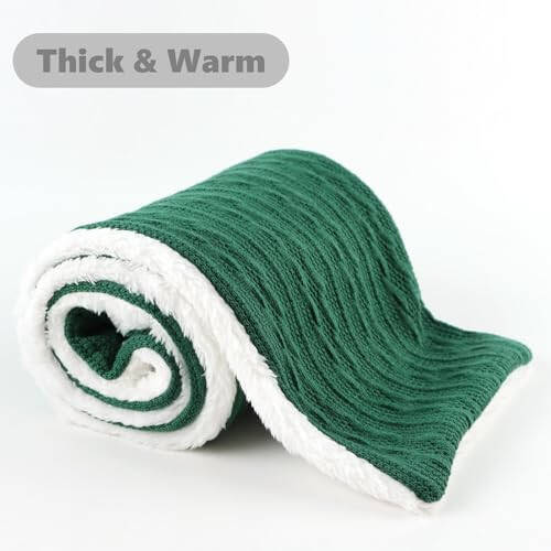 OMUKY Unisex Winter Knit Warm Scarves Thick Fleece Scarf Cold Weather Soft Neck Warmer for Women Men - 4