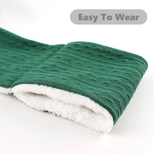 OMUKY Unisex Winter Knit Warm Scarves Thick Fleece Scarf Cold Weather Soft Neck Warmer for Women Men - 6