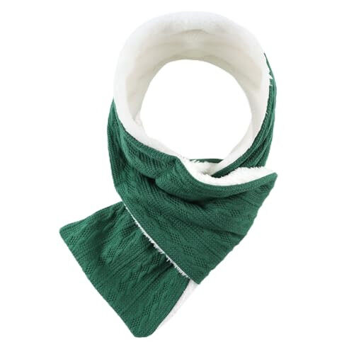 OMUKY Unisex Winter Knit Warm Scarves Thick Fleece Scarf Cold Weather Soft Neck Warmer for Women Men - OMUKY (1)