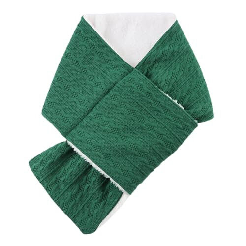 OMUKY Unisex Winter Knit Warm Scarves Thick Fleece Scarf Cold Weather Soft Neck Warmer for Women Men - 3