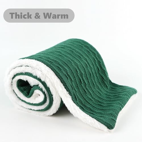 OMUKY Unisex Winter Knit Warm Scarves Thick Fleece Scarf Cold Weather Soft Neck Warmer for Women Men - 4