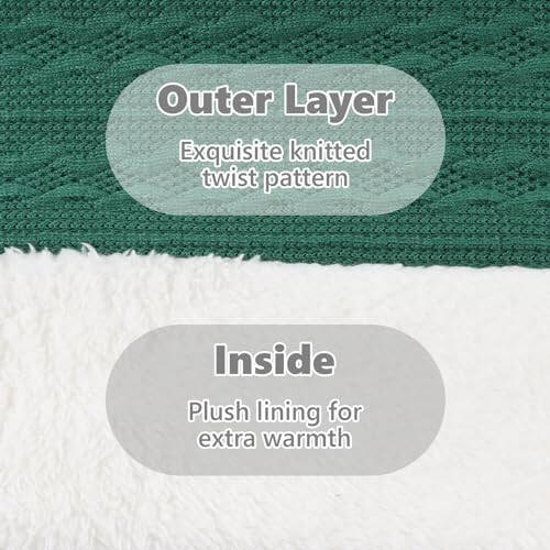 OMUKY Unisex Winter Knit Warm Scarves Thick Fleece Scarf Cold Weather Soft Neck Warmer for Women Men - 5