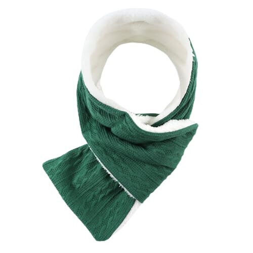 OMUKY Unisex Winter Knit Warm Scarves Thick Fleece Scarf Cold Weather Soft Neck Warmer for Women Men - OMUKY (1)
