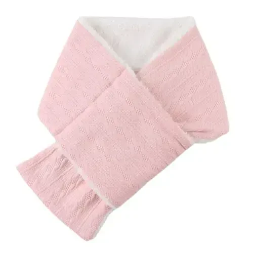 OMUKY Unisex Winter Knit Warm Scarves Thick Fleece Scarf Cold Weather Soft Neck Warmer for Women Men - MODAZONE (1)