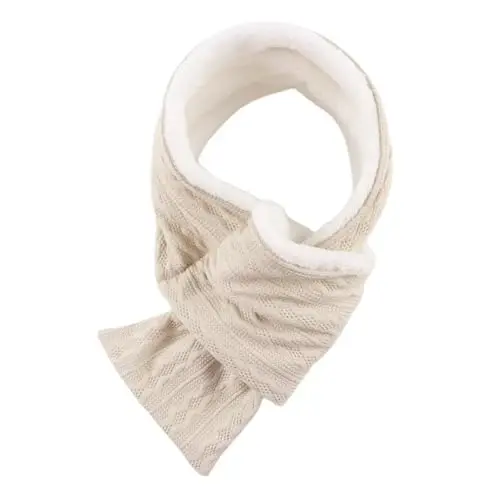 OMUKY Unisex Winter Knit Warm Scarves Thick Fleece Scarf Cold Weather Soft Neck Warmer for Women Men 