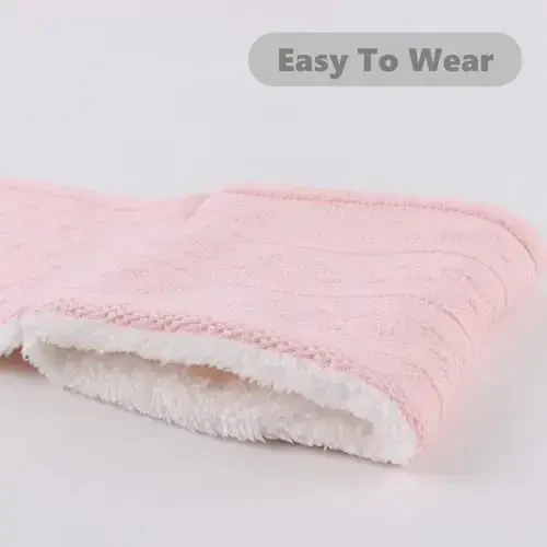 OMUKY Unisex Qishki Trikotajli Issiq Sharflar Qalin Junli Sharf Sovuq Ob-Havo Yumshoq Bo'yin Isitgichi Ayollar Erkaklar uchun - 5