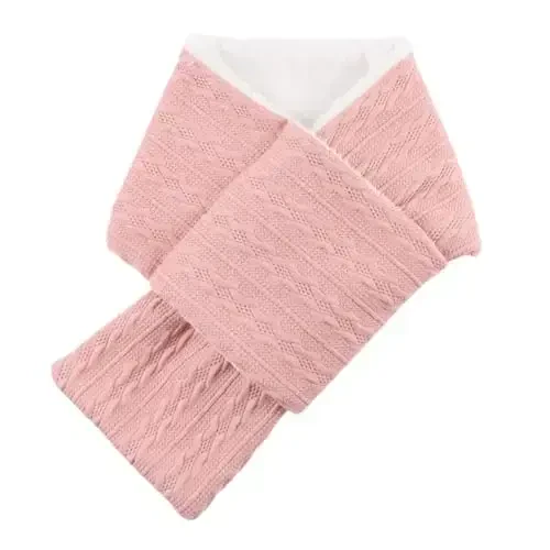 OMUKY Unisex Winter Knit Warm Scarves Thick Fleece Scarf Cold Weather Soft Neck Warmer for Women Men - 3