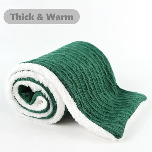 OMUKY Unisex Winter Knit Warm Scarves Thick Fleece Scarf Cold Weather Soft Neck Warmer for Women Men - 4